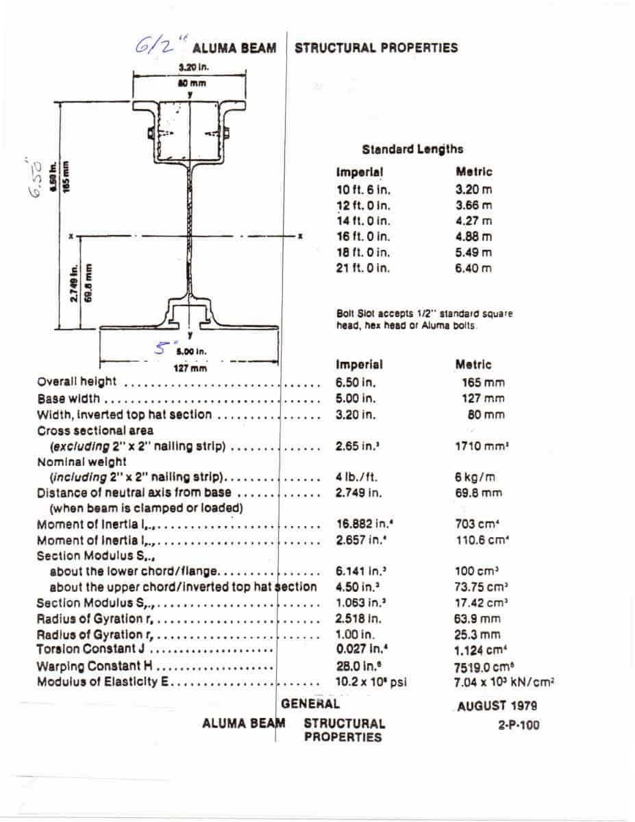 Aluma Beam Dimensions Guaranteed Authentic Oceanproperty Co Th